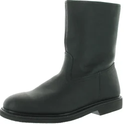 9" Pile-Lined Leather Pile Lined Mid-Calf Boots