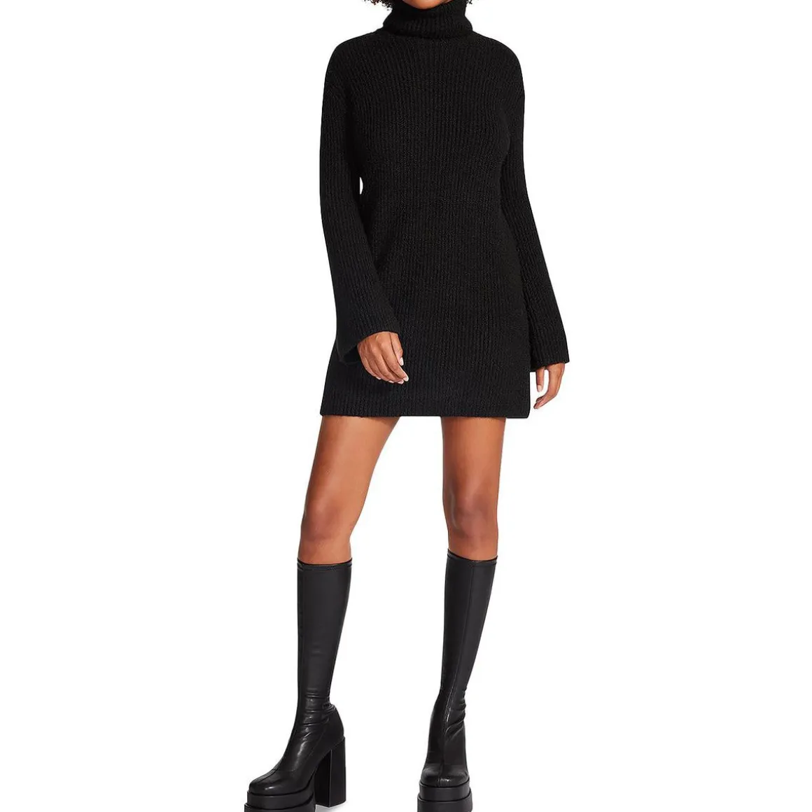 Abbie Knit Cowl Neck Sweaterdress