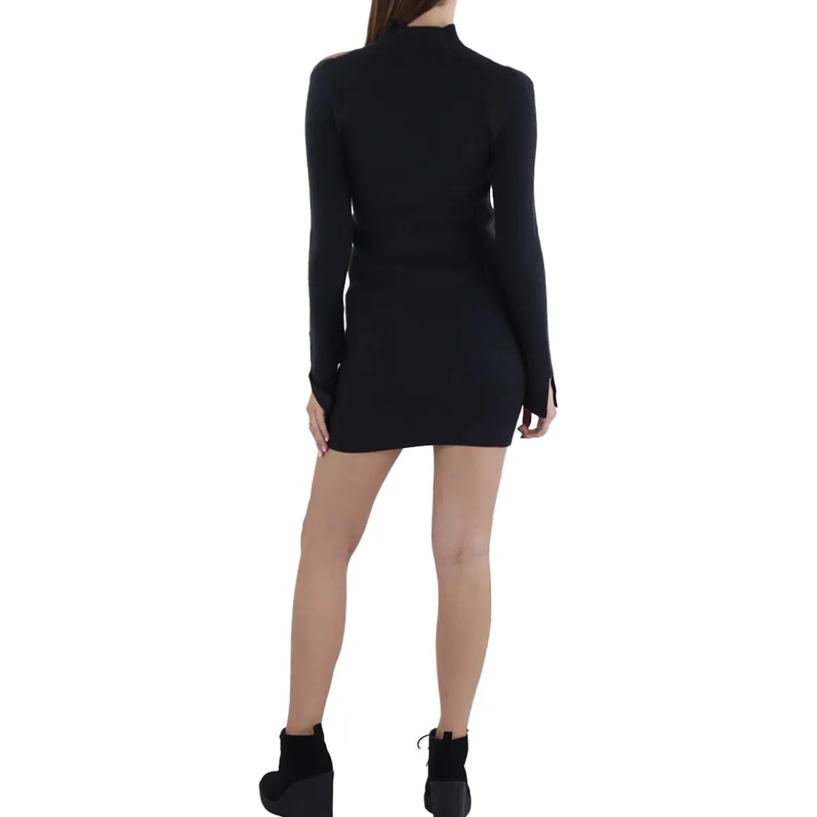 Above Knee Cut Out Sweaterdress