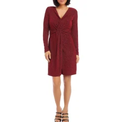 Above Knee Front Twist Mini Dress