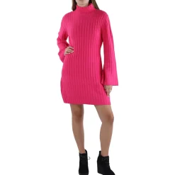 Above Knee Ribbed Sweaterdress