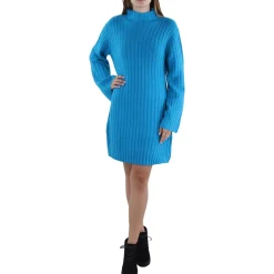Above Knee Ribbed Sweaterdress
