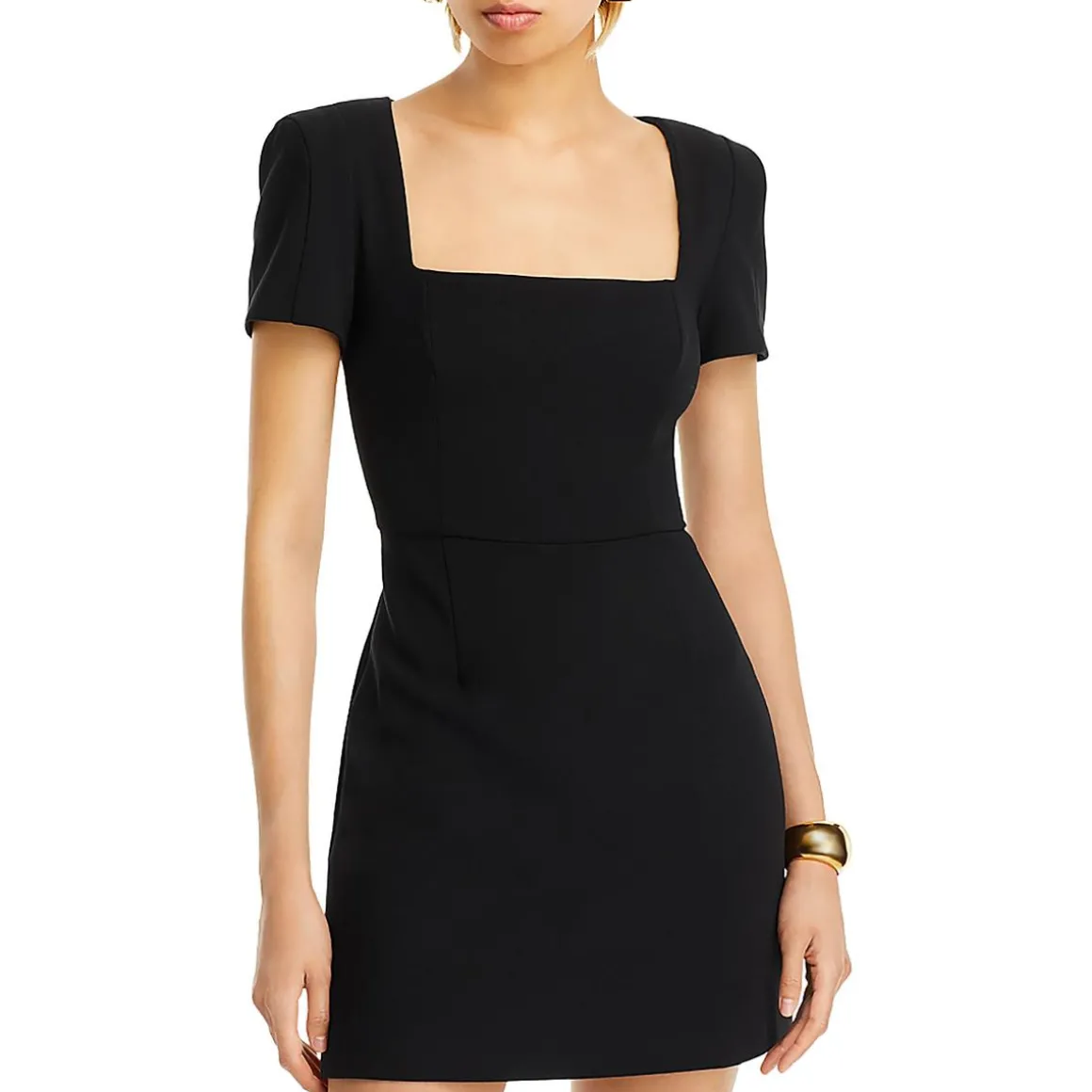 Above Knee Square Neckline Mini Dress