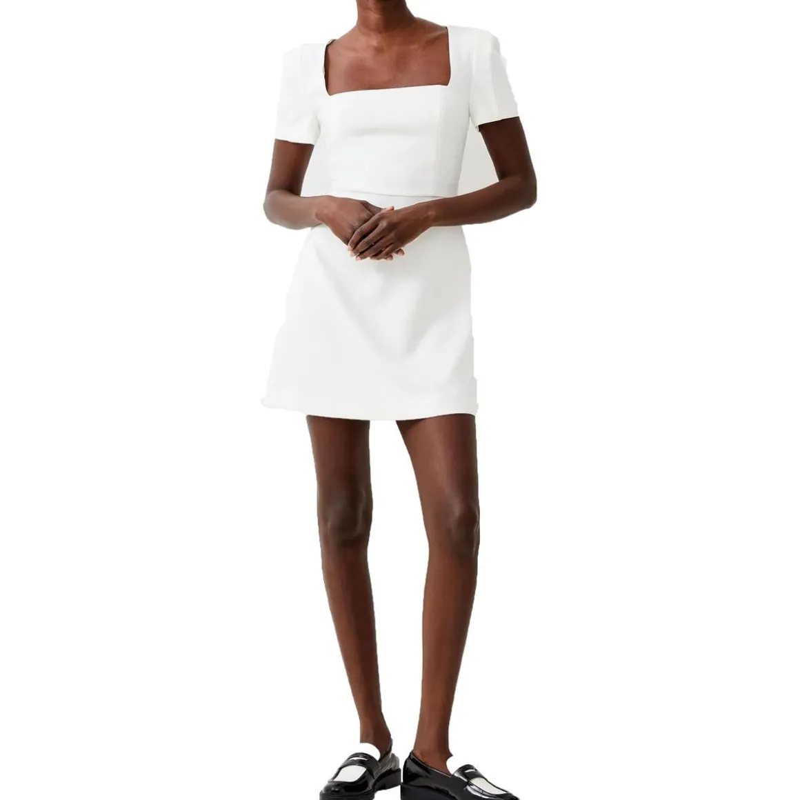 Above Knee Square Neckline Mini Dress