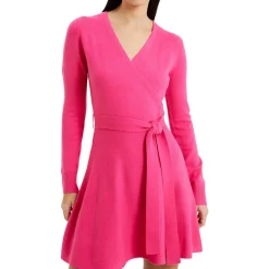 Above Knee Surplice Sweaterdress