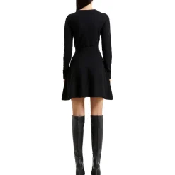Above Knee Surplice Sweaterdress