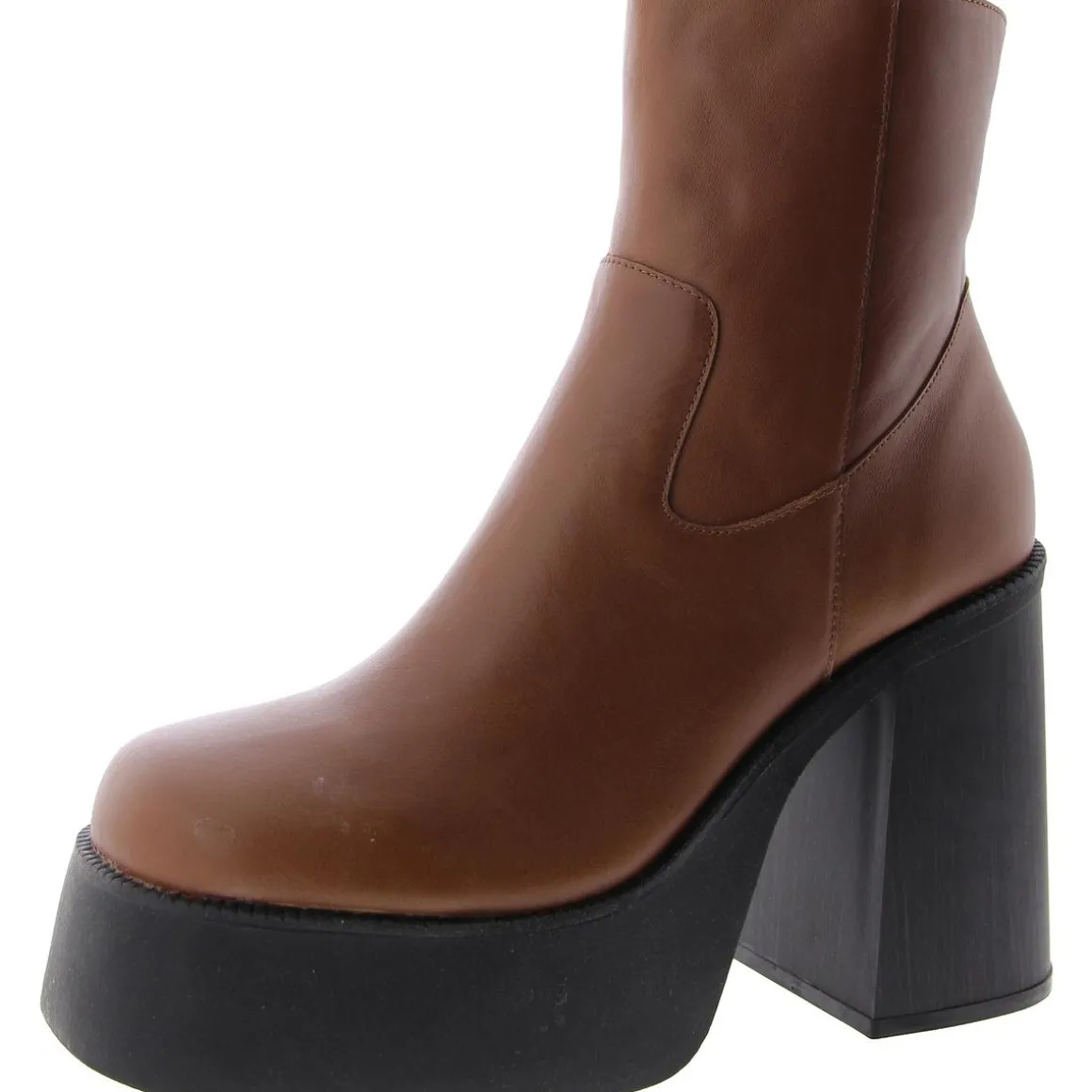 Acacia Leather Block Heel Ankle Boots