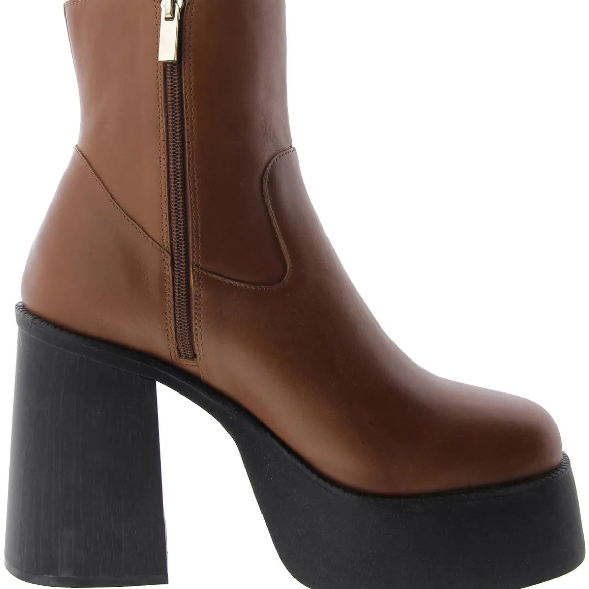 Acacia Leather Block Heel Ankle Boots