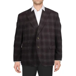 Acontour Plaid Two-Button Blazer