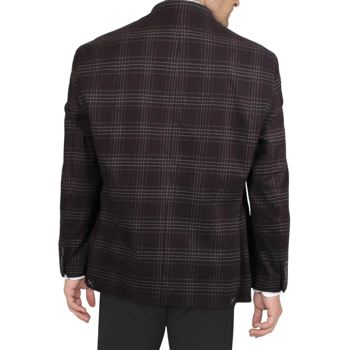 Acontour Plaid Two-Button Blazer