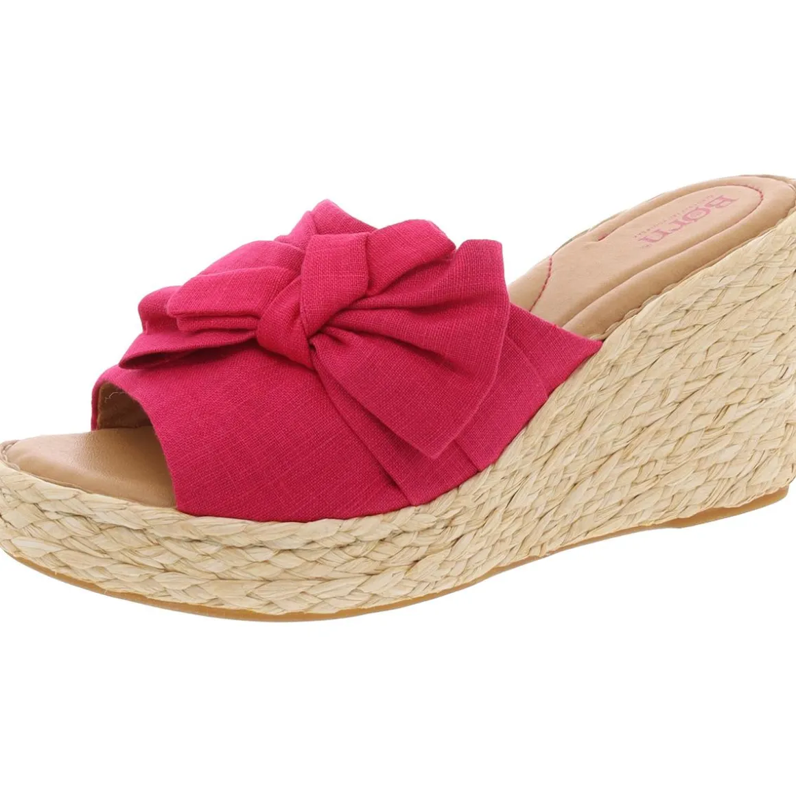 Adalia Bow Nylon Wedge Sandals