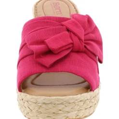 Adalia Bow Nylon Wedge Sandals