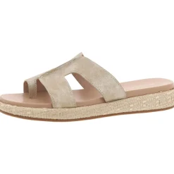 Addara 27 Metallic Leather Slide Sandals