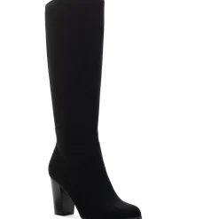 Addyy Faux Suede Block Heel Knee-High Boots