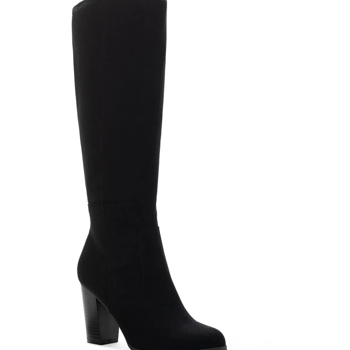 Addyy Faux Suede Block Heel Knee-High Boots
