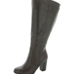 Addyypwc Faux Leather Wide Calf Knee-High Boots