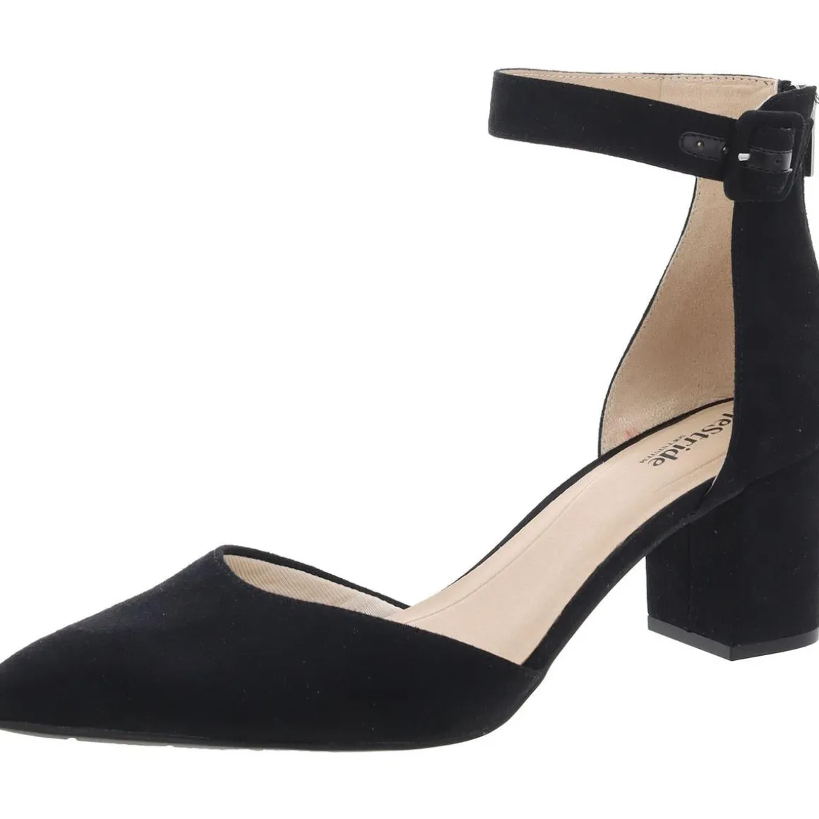 Admire Buckle Faux Suede Ankle Strap