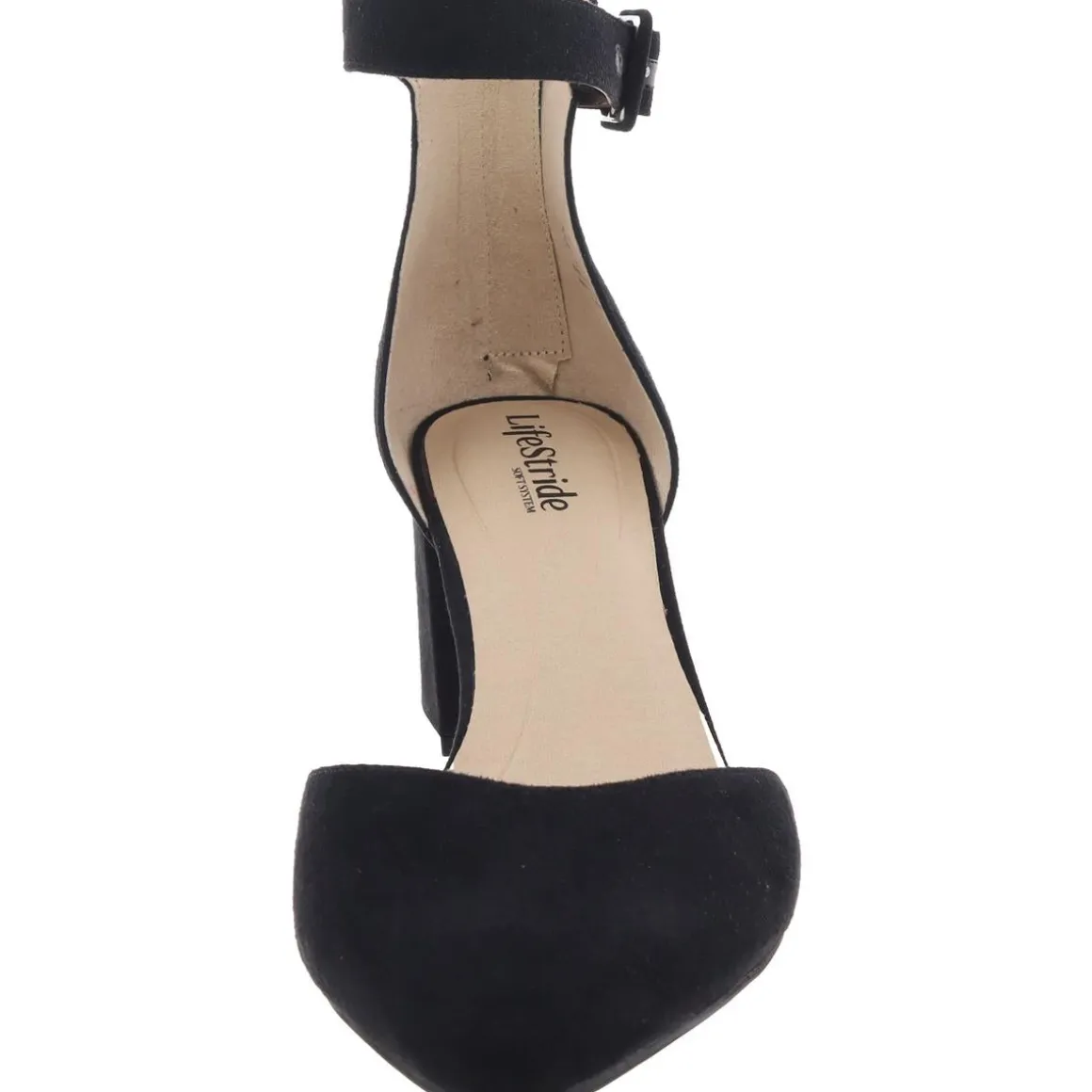 Admire Buckle Faux Suede Ankle Strap