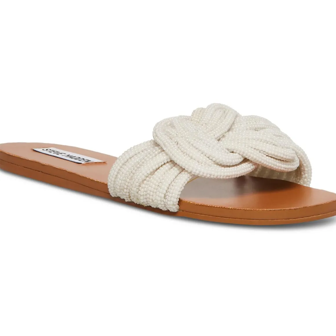 Adore Rhinestone Knot-Front Slide Sandals