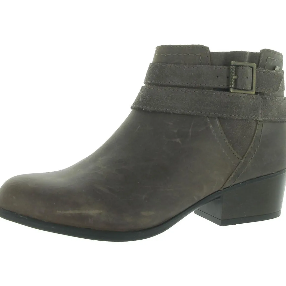 Adreena Show Leather Embellished Ankle Boots