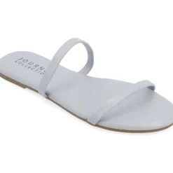 Adyrae Faux Leather Slip On Slide Sandals