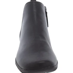 Aerial Leather Low Heel Ankle Boots