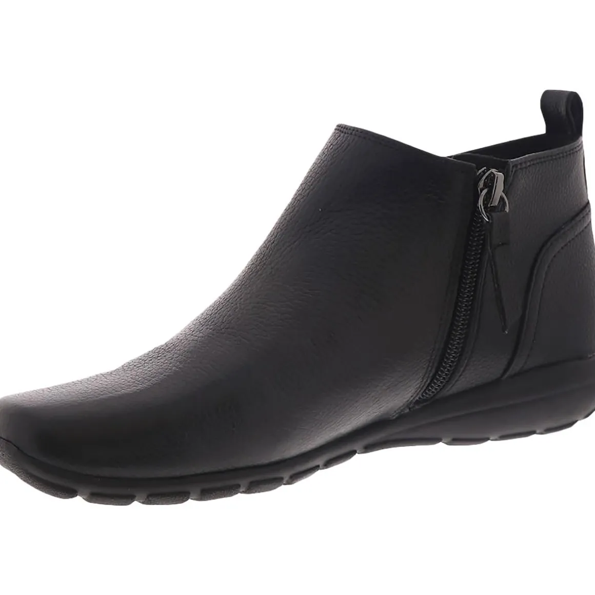 Aerial Leather Low Heel Ankle Boots