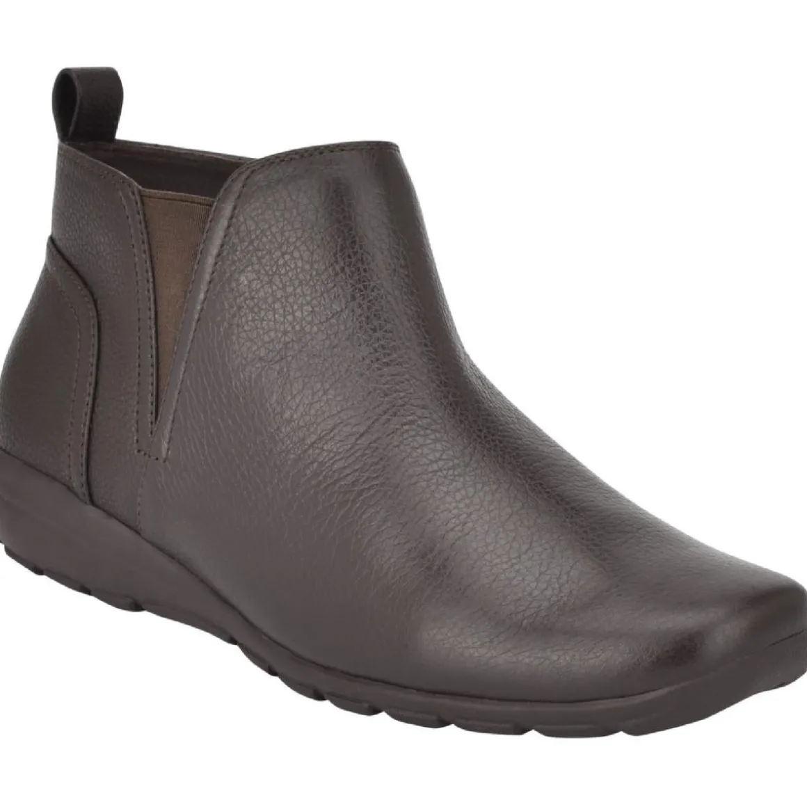 Aerial Leather Low Heel Ankle Boots