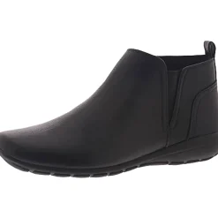 Aerial Leather Low Heel Ankle Boots