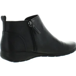 Aerial Leather Low Heel Ankle Boots