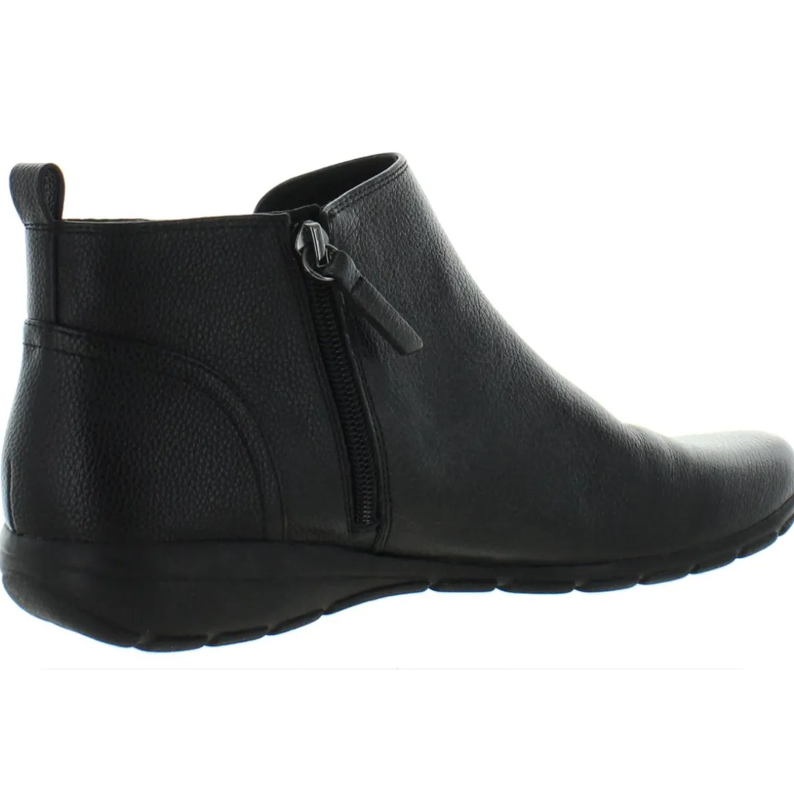 Aerial Leather Low Heel Ankle Boots