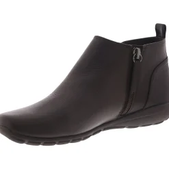 Aerial Leather Low Heel Ankle Boots