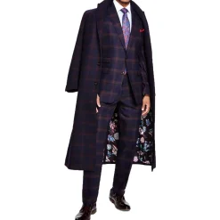 Agoldie Plaid Wool Overcoat