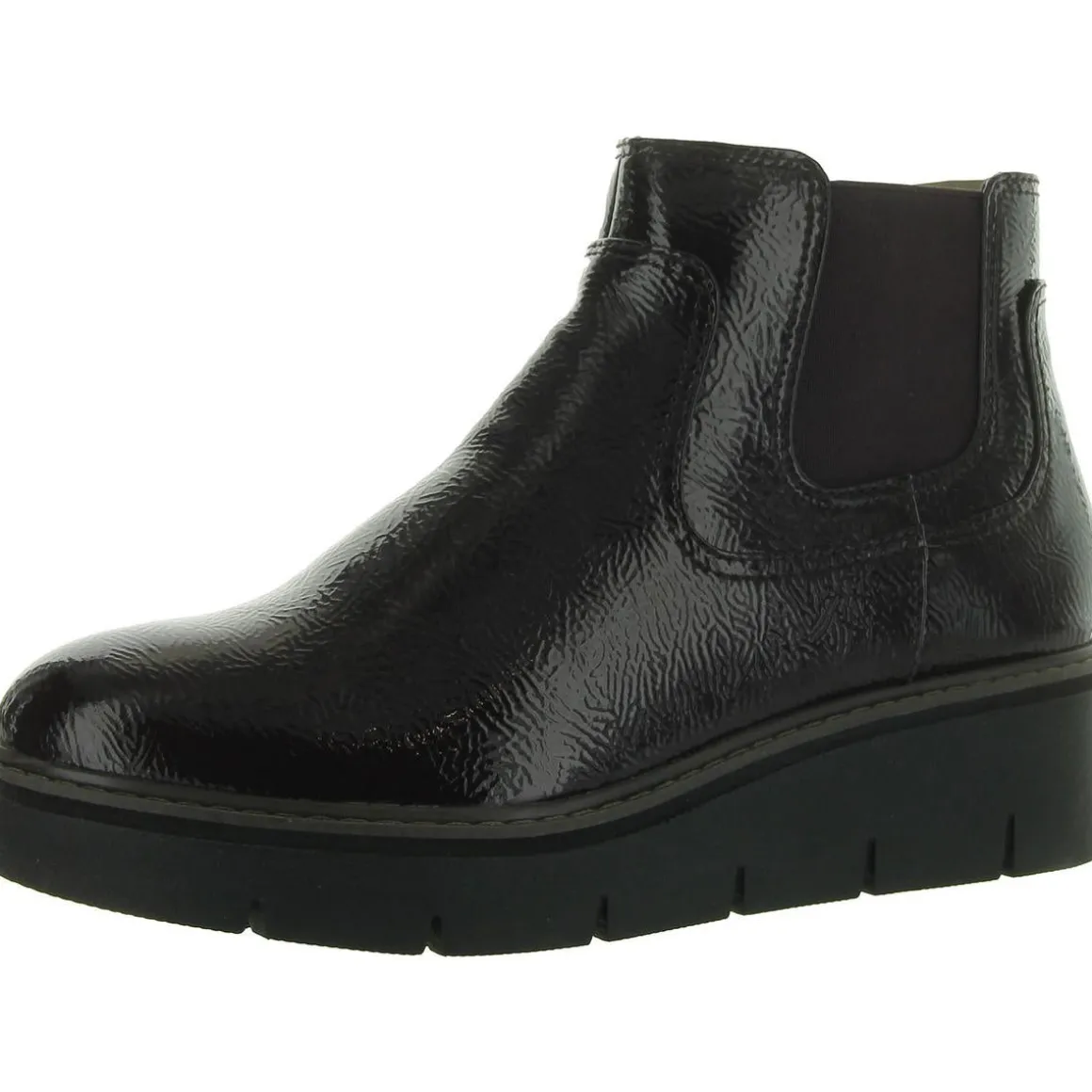 AIRABELL STYLE Faux Leather Wedge Ankle Boots