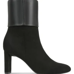 Ajojo Faux Suede Mixed Media Booties