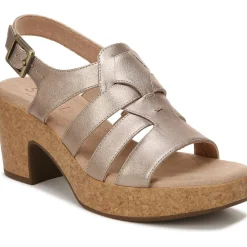 Aki Faux Leather Peep-Toe Platform Sandals