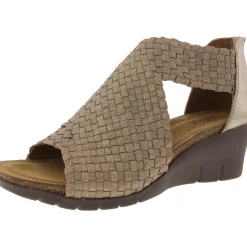 Alesha Memory Foam Leather Wedge Sandals