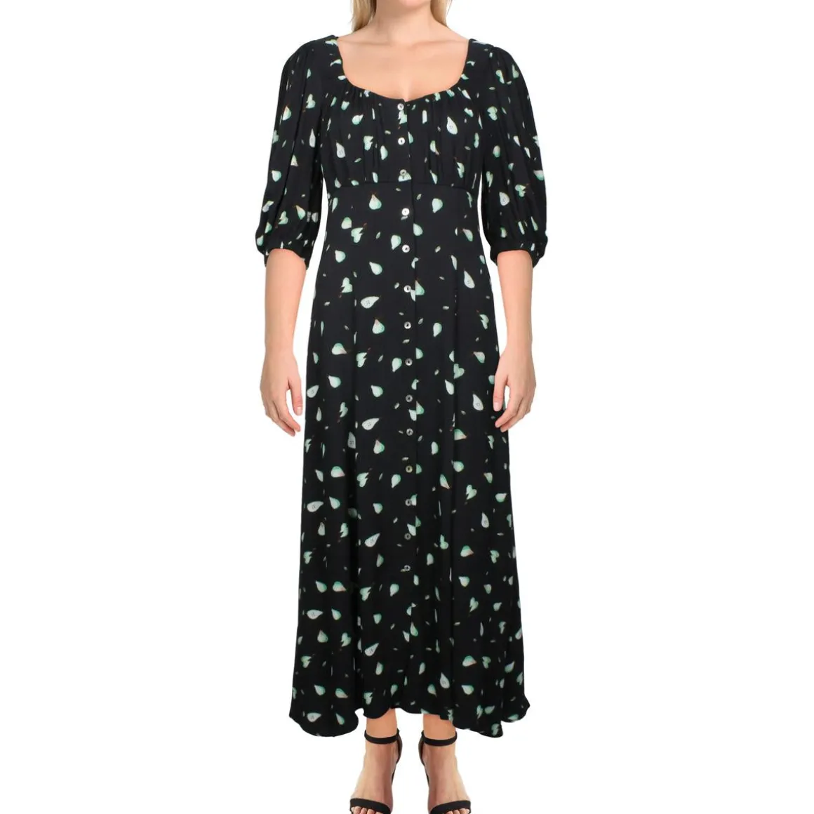 Alice Pear Print Maxi Shirtdress