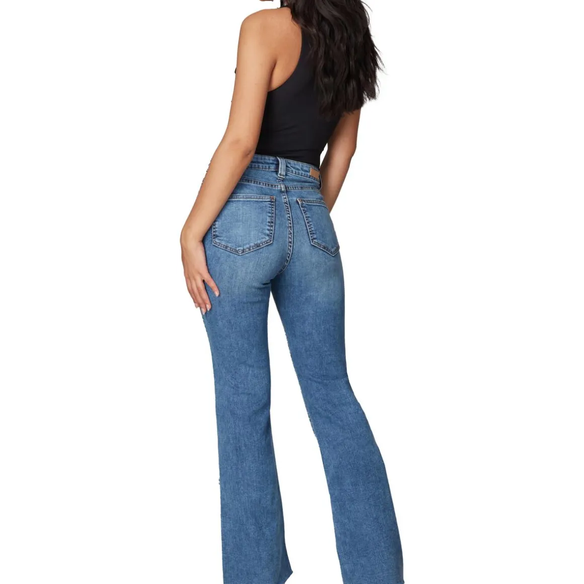 Alice Raw Hem Denim Flared Jeans