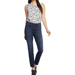 Alina Raw Hem Denim Leggings