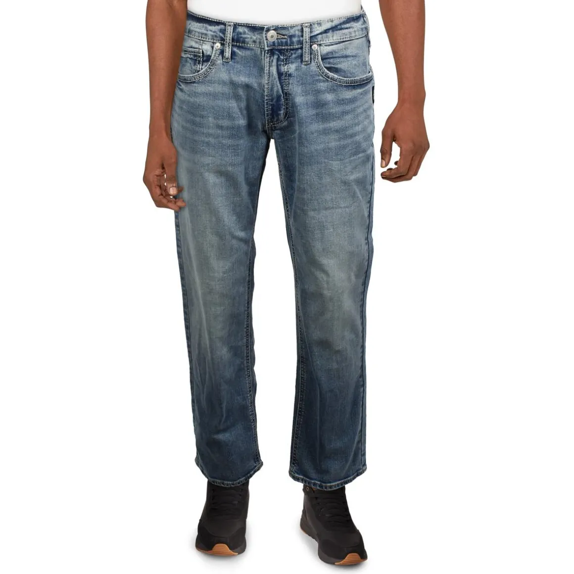 Allan Denim Cotton Straight Leg Jeans