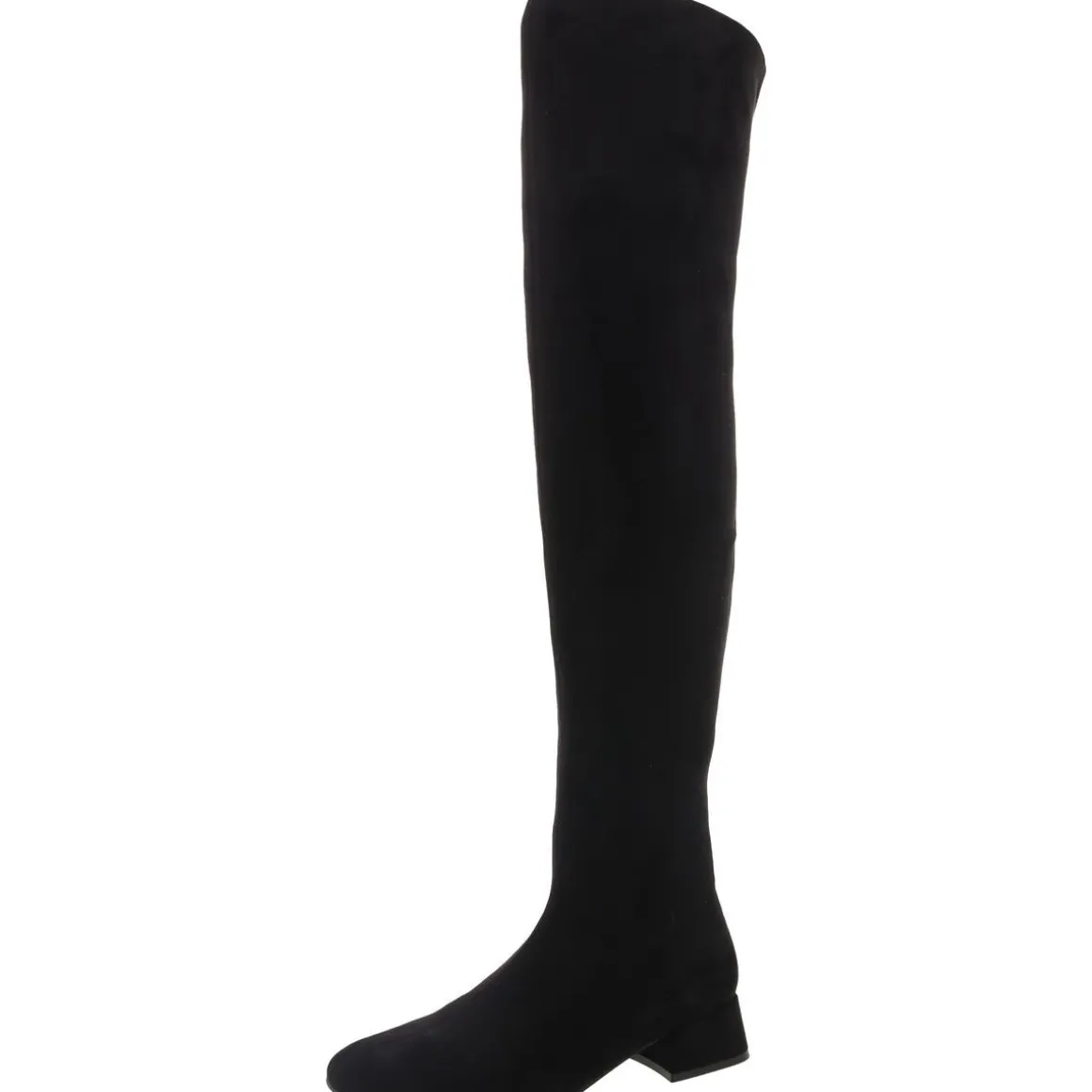 Allured Block Heel Faux Suede Over-The-Knee Boots