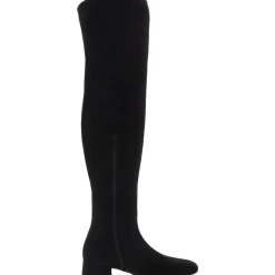 Allured Block Heel Faux Suede Over-The-Knee Boots