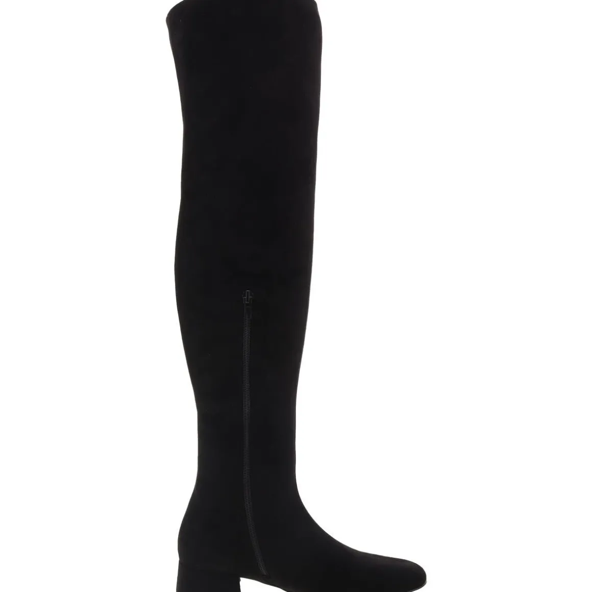 Allured Block Heel Faux Suede Over-The-Knee Boots