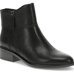 Alona Double Zipper Faux Leather Ankle Boots