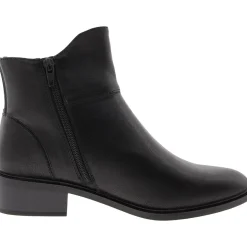 Alona Double Zipper Faux Leather Ankle Boots