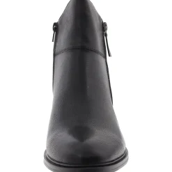 Alona Double Zipper Faux Leather Ankle Boots