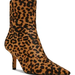 Alston-L Zipper Calf Hair Ankle Boots