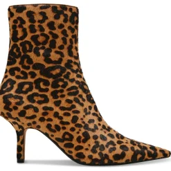 Alston-L Zipper Calf Hair Ankle Boots