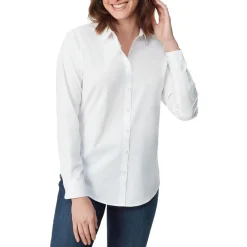 Amanda Collared Fitted Button-Down Top